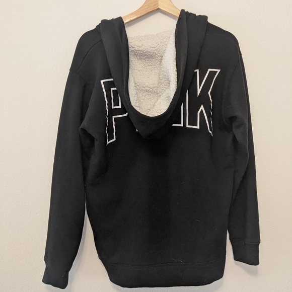 Victorias Secret PINK Logo Pull Over Lace Hoodie - Picture 6 of 8